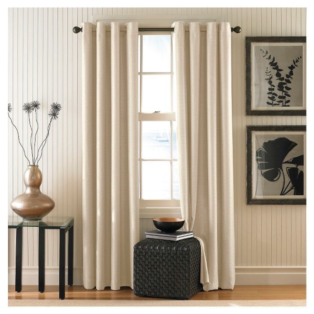 FARMHOUSE Pair Alabaster Monterey Lined Curtain